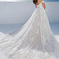 Off-The-Shoulder Ball-Gown Lace Wedding Dresses With Tulle Floor Length Elegant