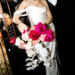 One-Shoulder Sheath Column Slit Silk Like Satin Wedding Dresses Simple Solid Color