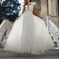 White Wedding Dress A Line Appliques Bridal Dress With Lace Appliques Sleeveless Floor Length