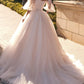 Vintage Tulle Wedding Dress Off Shoulder With Sleeves Floor Length Elegant Sexy