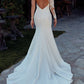 Long Sleeves Court Train Elegant Satin Wedding Dresses With Appliques Lace Floor Length Elegant