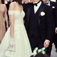 Off-The-Shoulder Ball-Gown Lace Wedding Dresses With Tulle Floor Length Elegant