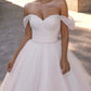 Vintage Tulle Wedding Dress Off Shoulder With Sleeves Floor Length Elegant Sexy