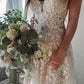 Exquisite A-Line V Neck Lace Boho Wedding Dresses Floor Length Beautiful