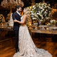 Elegant A Line Wedding Dress Sleeveless Floor Length with Appliques Sexy Beautiful
