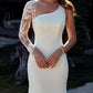 Long Sleeves Court Train Elegant Satin Wedding Dresses With Appliques Lace Floor Length Elegant