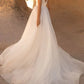 Elegant Satin/Tulle Wedding Dresses With A-Line V-Neck And Sleeveless Design Court Train Floor Length