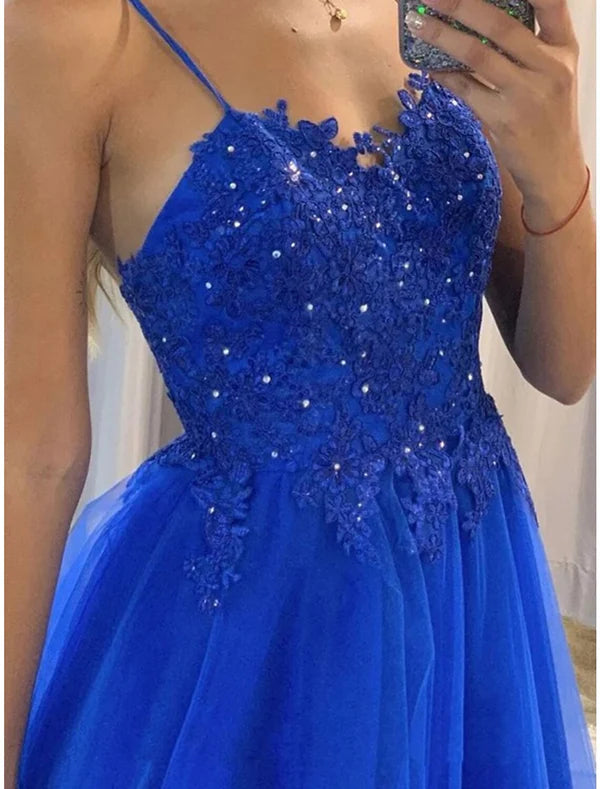 A-Line Prom Dresses Princess Dress Formal Floor Length Sleeveless Sweetheart Detachable Tulle Backless with Pleats Beading Appliques Beautiful