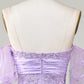 Lavender Off The Shoulder Tight Homecoming Dress With Bowknot Short