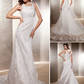 Wedding Dresses Scoop Neck Lace Tulle Sleeveless Long