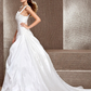 Princess A-Line Wedding Dresses One Shoulder Cathedral Train Taffeta Sleeveless