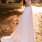 A-Line/Princess Scoop Floor-Length Wedding Dress Open Back