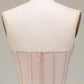 Tulle Sweetheart Light Pink Prom Dress with Corset Off Shoulder Sexy