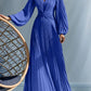 A-Line V-Neck Mother Of The Bride Dresses Long Sleeve Floor Length Evening Dress