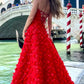 A-Line Sweetheart Prom Dress Long Formal Dress Off Shoulder Prom Dresses With Slit