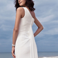 Wedding Dresses One Shoulder Chiffon Regular Straps Simple Plus Size Pure Color