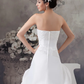 A-Line Wedding Dresses Strapless Court Train Satin Strapless with Beading Appliques Off Shoulder
