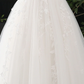 A-Line Wedding Dresses V Neck Court Train Satin Tulle Half Sleeve Simple Elegant with Appliques Beautiful