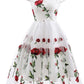 A-Line/Princess Off-The-Shoulder Knee Length Short Sleeves Party Dresses With Embroidery Appliques Beautiful