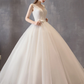Princess Ball Gown Wedding Dresses V Neck Floor Length Satin Tulle Sleeveless Formal Luxurious with Bow(s)