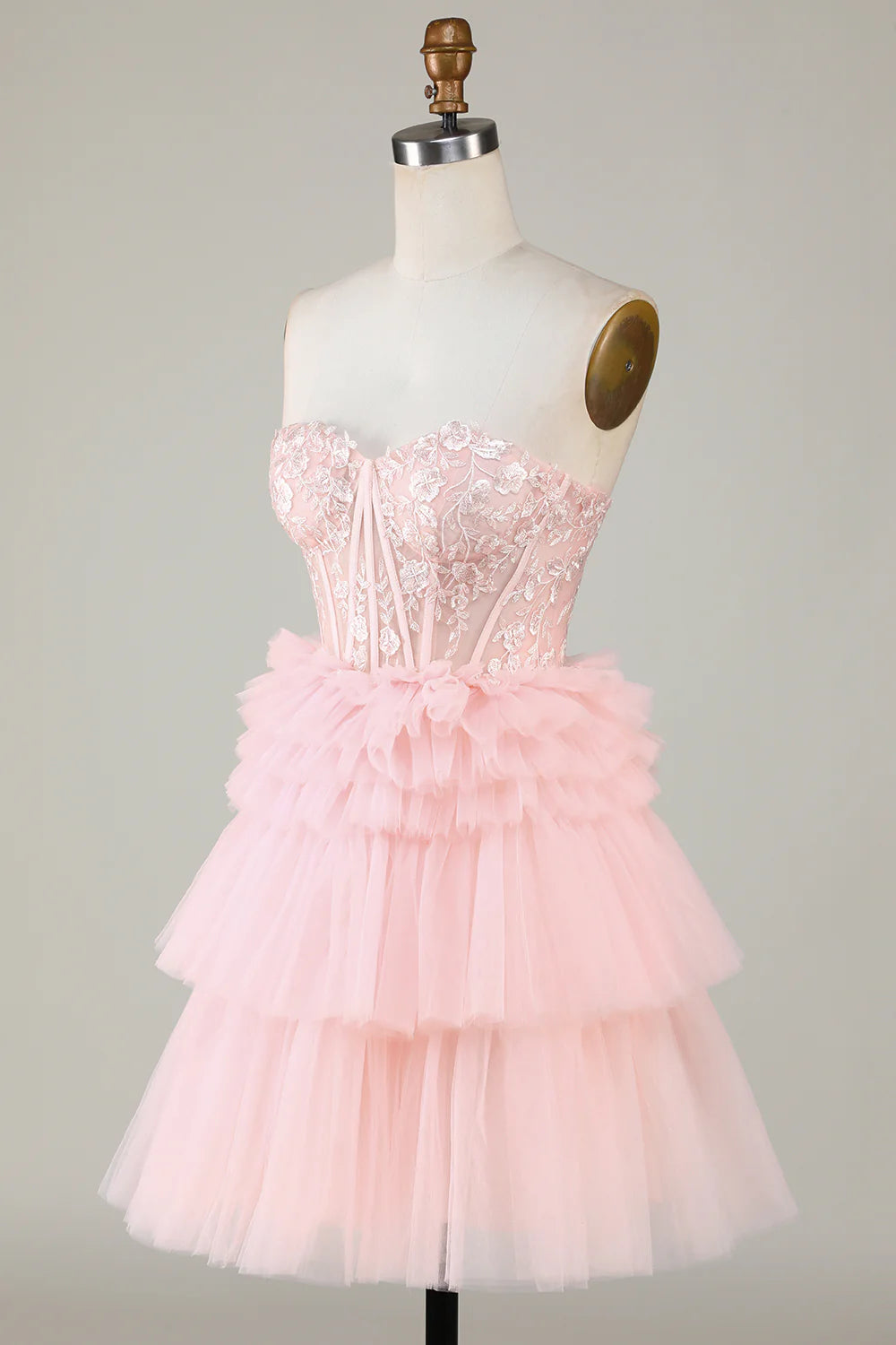 Trendy A-Line Sweetheart Pink Short Homecoming Dress with Ruffles Off Shoulder