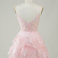 Cute Black A Line Sparkly Sequin Tiered Corset Short Homecoming Dress Beautiful