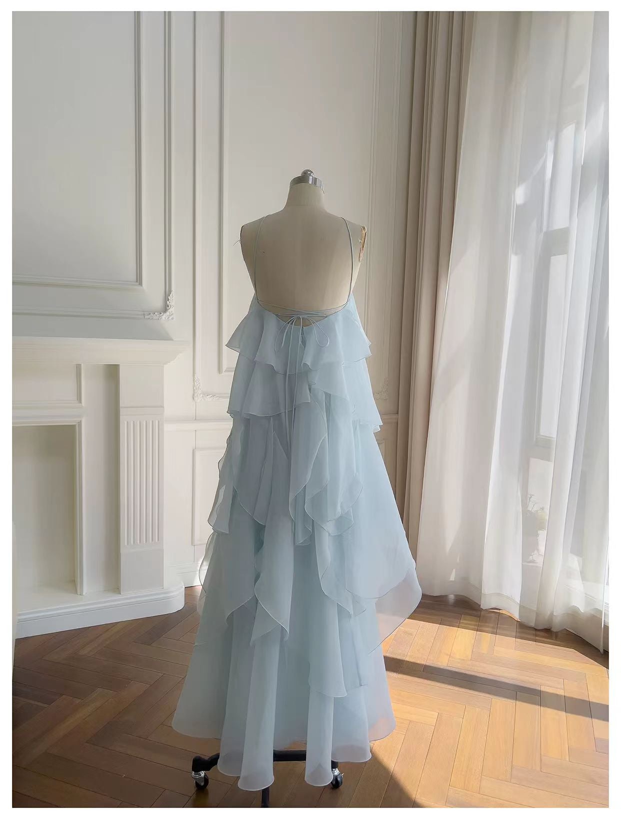 Pretty A Line Sleeveless Ruffles Long Formal Prom Dress Elegant Evening Party Dress Summer Holiday Dress