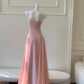 Pretty A Line Spaghetti Straps Long Formal Prom Dress Elegant Evening Gown Lovely Wedding Guest Party Dress