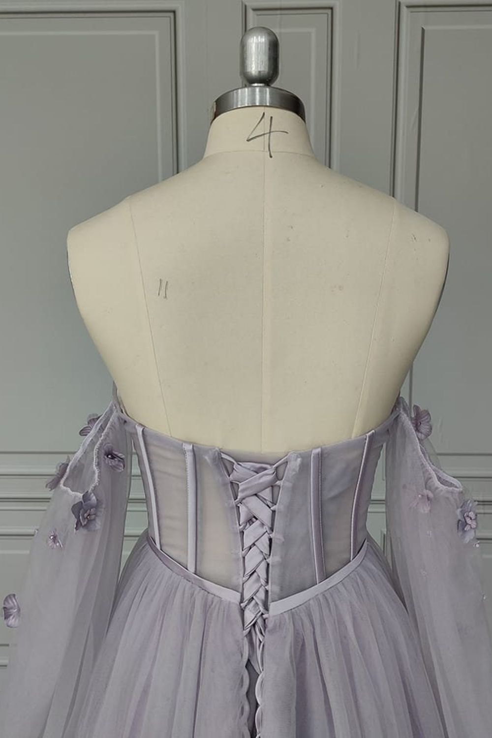 Prom Dresses Sweetheart A Line Tulle With Handmade Flowers Lace Up Beautiful Party Dresses