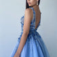 Prom Dresses V Neck Tulle With Beading Sweep Tran A Line Floor Length Sexy