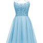 Puffy A Line Tulle Spaghetti Straps Beading Homecoming Dresses Short Cocktail Dress for Teens Beautiful