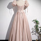 Simple Satin Long Prom Dress Pure Color