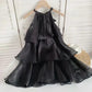 Light Blue Halter Layered Short Party Dress Homecoming Dress Simple Formal Dress
