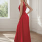 Chiffon High Slit Sleeveless V-Neck Empire Waist Formal Evening Dress Sexy Party Dress