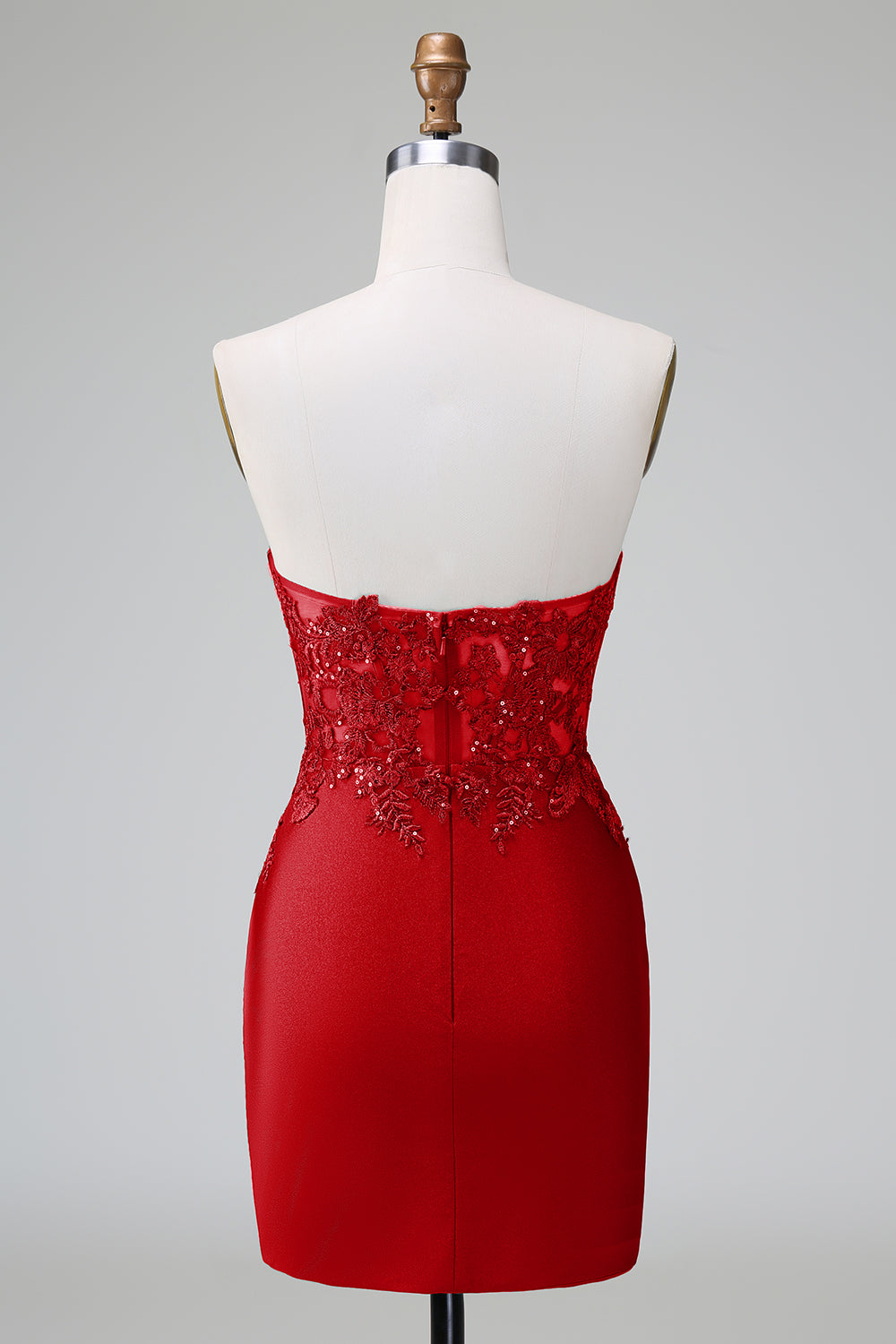 Classy Bodycon Strapless Pleated Short Homecoming Dress with Beading Sexy