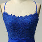 Royal Blue Mermaid Long Prom Dress with Beading Pure Color Sexy