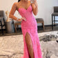 Mermaid Sweetheart Side Slit Long Prom Dress with Appliques Off Shoulder