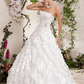 Ball Gown Wedding Dresses Strapless Floor Length Taffeta Sleeveless with Beading Cascading Ruffle