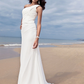 Wedding Dresses One Shoulder Chiffon Regular Straps Simple Plus Size Pure Color