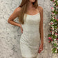 Sexy Bodycon Spaghetti Straps Short/Mini Lace Up Homecoming Dresses Sparkly