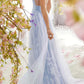 Sexy A Line Formal Attire With Lace V-neck Long Prom Dress Beautiful Evening Dress