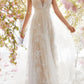 Sexy A Line Formal Attire With Lace V-neck Long Prom Dress Beautiful Evening Dress