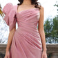 Sheath/Column One-Shoulder Floor-Length Prom Dresses Sexy