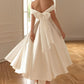 A-Line/Princess Off-The-Shoulder Ankle-Length Wedding Dress Sexy