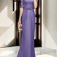 Sheath/column hallucination collar to floor length mother of the bride dress Beautiful