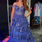 Gorgeous Gold A-Line Off The Shoulder Lace Up Long Prom Dress