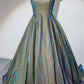 Sparkly Spaghetti Straps Green Sequins Prom Dresses Backless V-neck Sexy Evening Dresses
