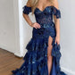 Gorgeous Off The Shoulder Mermaid Glitter Prom Dress With Appliques