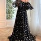 A-Line/Princess Spaghetti Straps Long Prom Dresses Sexy Evening Dresses