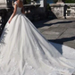 Ball Gown Wedding Dresses Jewel Neck Chapel Train Lace Tulle Lace Over Satin Cap Sleeve Glamorous Illusion Detail